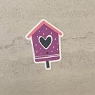 Spring Garden Bird house Waterproof Die Cut Sticker