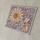 Yellow Wildflower Faux Stained Glass Holographic Fridge Magnet Handmade