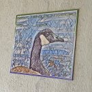 Canadian Goose Faux Stained Glass Holographic Fridge Magnet Handmade
