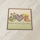 Peace Love Country Cowgirl Boots and Flowers Fridge Magnet Handmade