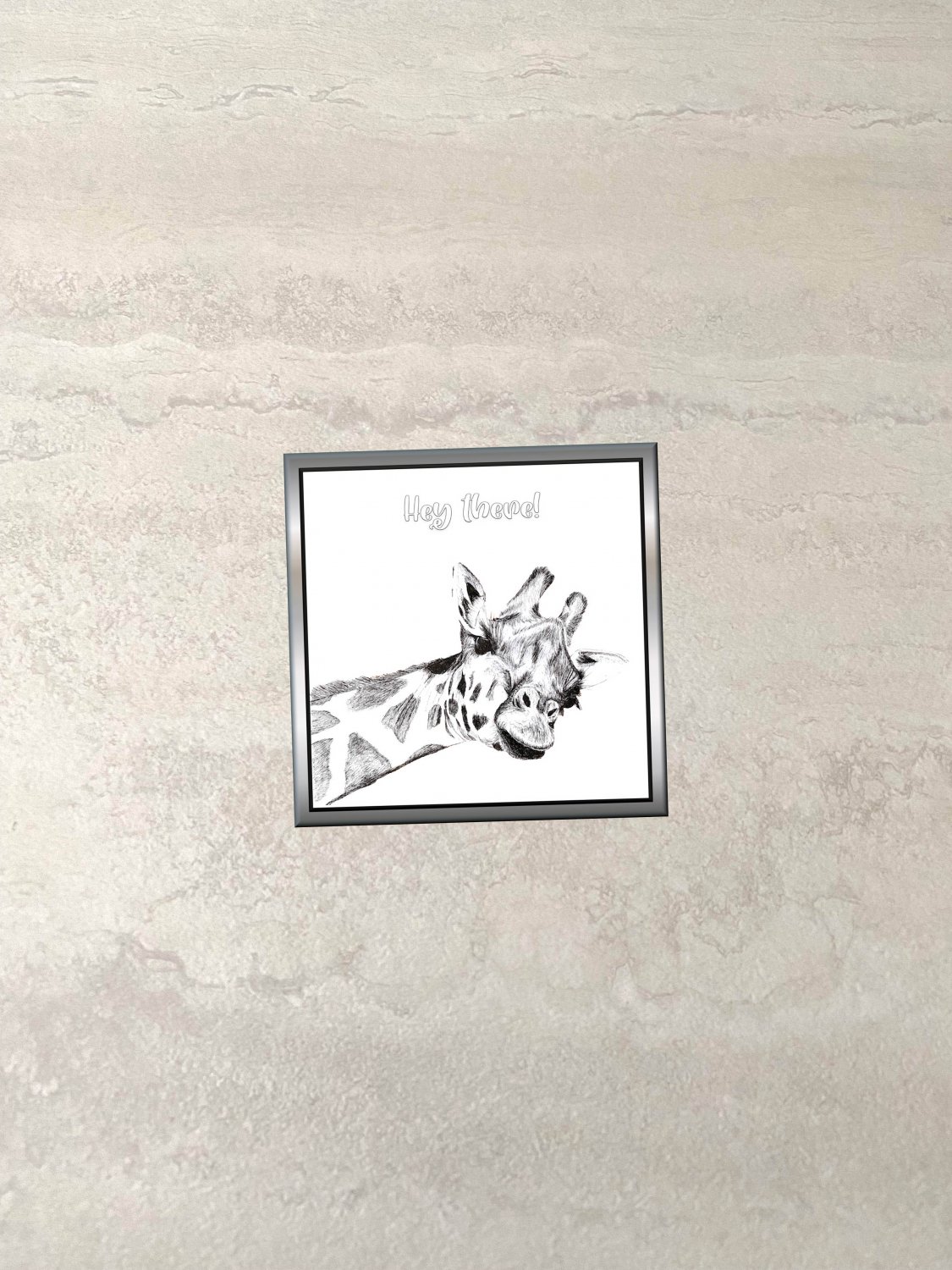 Hey There Giraffe Fridge Magnet Handmade