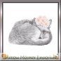 Fox with Flower Crown Fridge Magnet Handmade