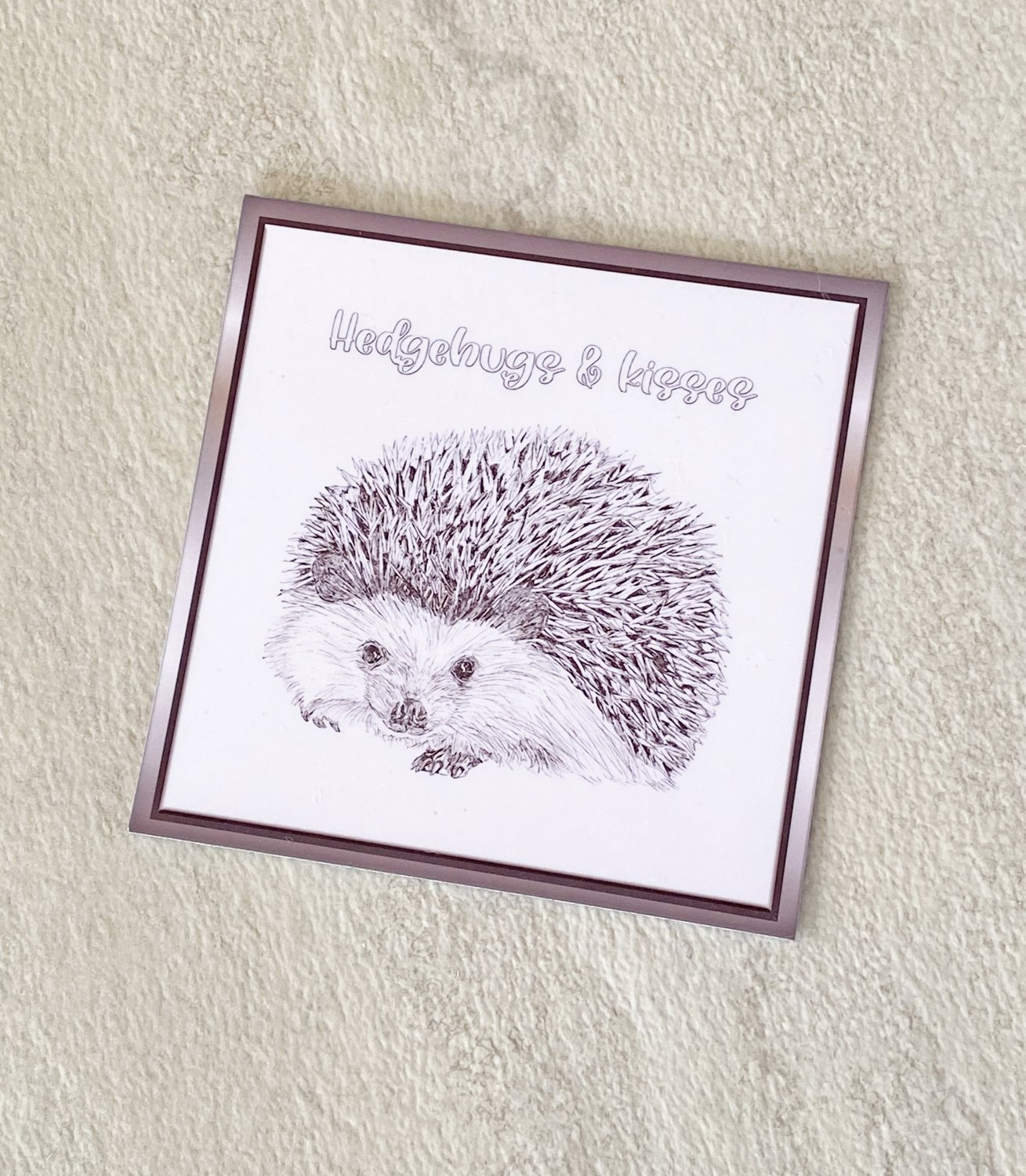 Hedge Hugs and Kisses Hedgehog Fridge Magnet Handmade