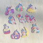 Pastel Colors Prancing Unicorn Die Cut Holographic Magnet