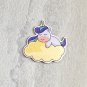 Pastel Colors Sleeping On A Cloud Unicorn Die Cut Holographic Magnet