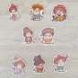 Coffee Drinking Mushroom Character Die Cut Holographic Magnet