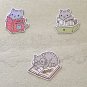 Reading Kitty Cats Die Cut Holographic Magnets 3 Piece Set