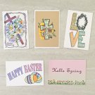 Easter and Spring Greetings Stationery Postcards 5 Piece Set