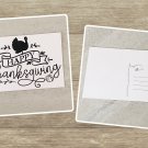 Happy Thanksgiving Turkey Banner Stationery Postcards 5 Piece Set