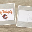 Happy Thanksgiving Turkey Stationery Postcards 5 Piece Set