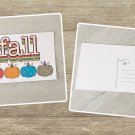 Fall Grunge Pumpkins Stationery Postcards 5 Piece Set