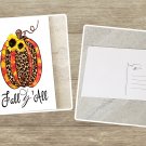 Fall Y'all Sunflower Pumpkin Stationery Postcards 5 Piece Set