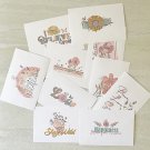 Assorted Floral Friendship Themed Stationery Postcards 10 Piece Set