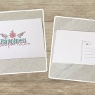 Happiness Bloom from Within Friendship Theme Stationery Postcards 5 Piece Set