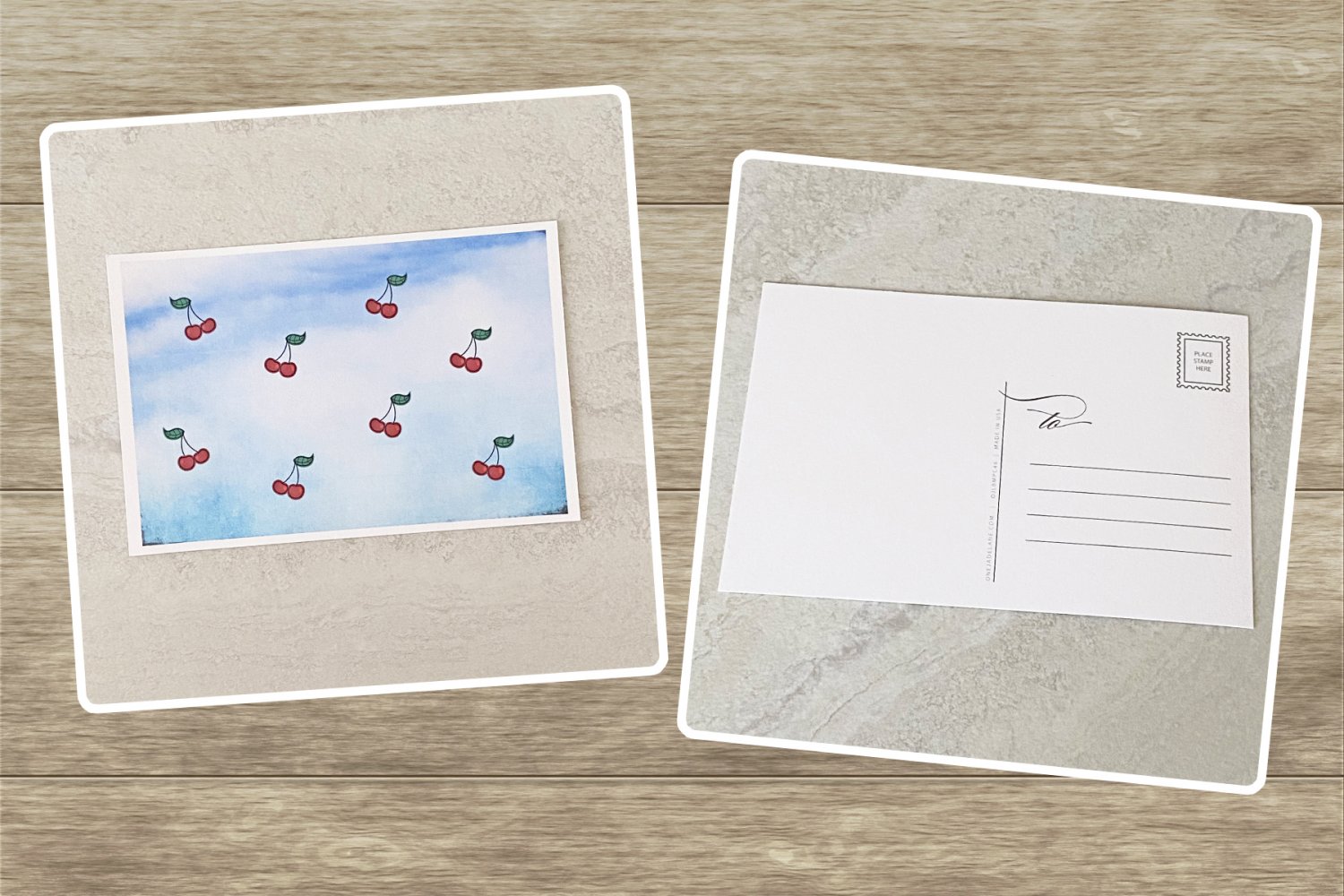 Delicious Red Cherries Stationery Postcards 5 Piece Set