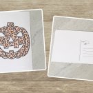 Halloween Leopard Pattern Jack O Lantern Pumpkin Stationery Postcards 5 Piece Set