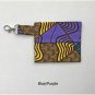 African Print Fabric Mini Fold Over Key Fob Pouch Handmade