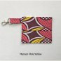 African Print Fabric Mini Fold Over Key Fob Pouch Handmade