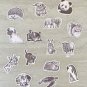 Black and White Animal Wildlife Waterproof Die Cut Stickers 15 Piece Set