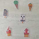 Halloween Ice Cream Monsters Kitchen Decor Holographic Magnets 6 Piece Set