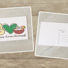 Peace Love Coconut Stationery Postcards 5 Piece Set