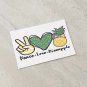 Peace Love Pineapple Stationery Postcards 5 Piece Set