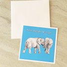 Never Forget I Love You Elephants Stationery notecards with envelopes 5 Piece Set