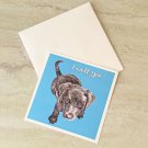 I Love "Wuff" You Black Labrador Puppy Dog Stationery notecards with envelopes 5 Piece Set