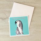 Happy Birthday Penguins Stationery notecards with envelopes 5 Piece Set