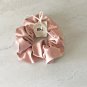 Rose Blue White Satin Scrunchies Ponytail Holders 3 Piece Set Handmade