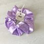 Lavender White Pink Satin Scrunchies Ponytail Holders 3 Piece Set Handmade