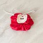 Black Red Royal Blue Satin Scrunchies Ponytail Holders 3 Piece Set Handmade
