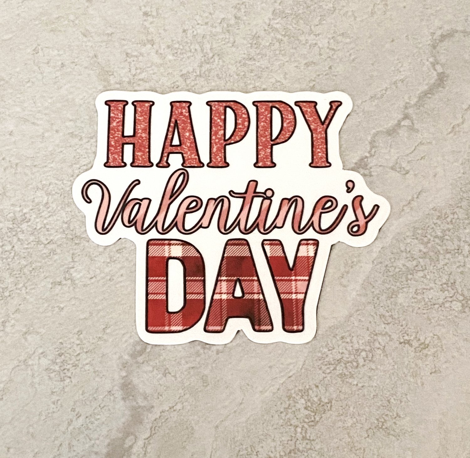 Happy Valentine's Day Waterproof Die Cut Sticker