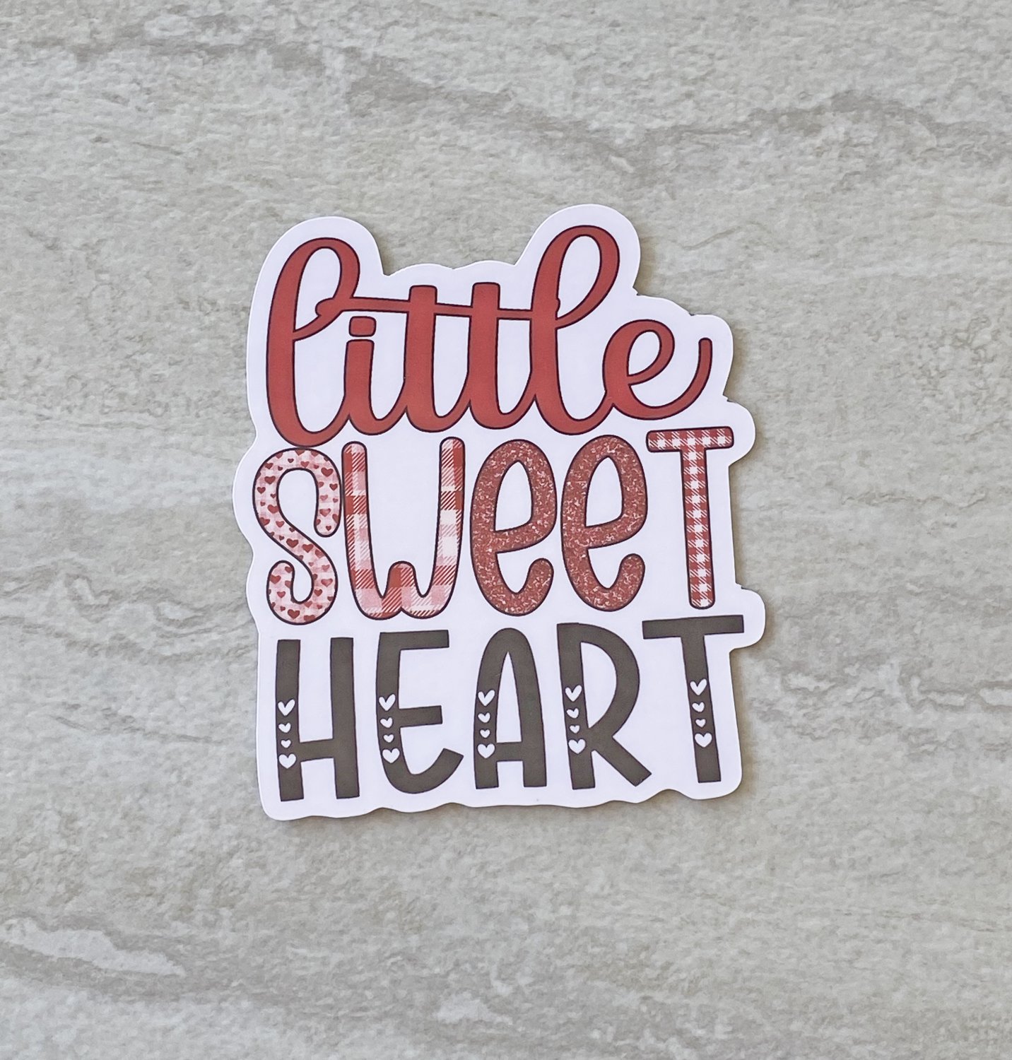 Little Sweet Heart Waterproof Die Cut Sticker