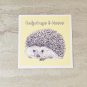 Hedge Hugs and Kisses Hedgehog Friendship Greeting Notecard with envelope