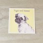 Pugs and Kisses Puppy Friendship Greeting Notecard with envelope