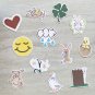 Easter Lily Flower Faux Embroidery Waterproof Die Cut Sticker