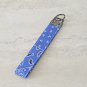 Blue Bandana Cotton Fabric Key fob wristlet handmade