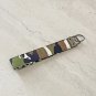 Green Camouflage Camo Cotton Fabric Key fob wristlet handmade