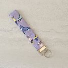 Retro Roller Skates Cotton Fabric Key fob wristlet handmade