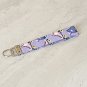 Retro Roller Skates Cotton Fabric Key fob wristlet handmade