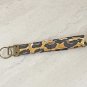 Cheetah Animal Print Cotton Fabric Key fob wristlet handmade