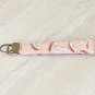 Mushroom Garden Cotton Fabric Key fob wristlet handmade