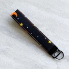 Moons and Stars Cotton Fabric Key fob wristlet handmade