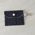 Stars Pattern Fabric Snap Card Wallet handmade