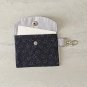 Stars Pattern Fabric Snap Card Wallet handmade