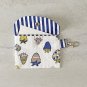 Strawberry Pattern Fabric Snap Card Wallet handmade