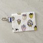 Strawberry Pattern Fabric Snap Card Wallet handmade