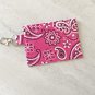 Pink Paisley Bandana Fabric Snap Card Wallet handmade
