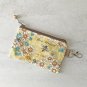 Bumble Bee and Daisy Flowers Fabric Zipper Coin Purse handmade